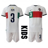 Portugal Pepe #3 Gostujuci Dres za djecu SP 2022 Kratak Rukav (+ Kratke hlače)